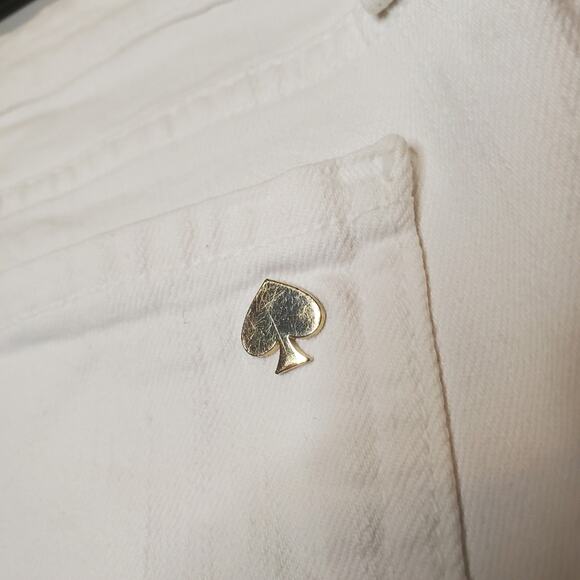 🔥 Kate Spade Play Hooky Broome Street White Skinny Jeans Women's 28 Mid Rise - Picture 7 of 16
